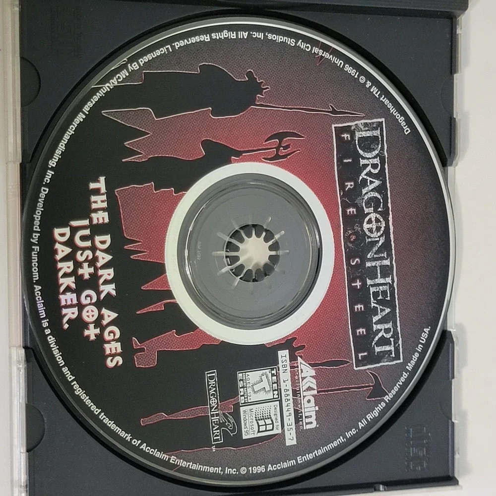 DragonHeart Fire & Steel‎ PC for Windows 95 CD Acclaim 1996 Release